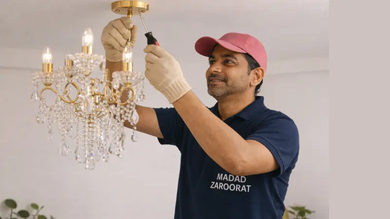 Chandelier installation